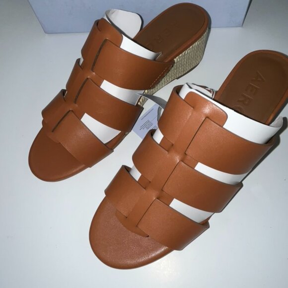 NEW Aerosoles Wilma Women's Wedge Dress Sandals in Ginger Bread Size 6.5W - Picture 2 of 6